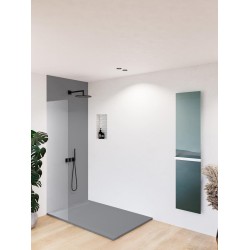 Receveur de douche finition ardoise avec grille caniveau