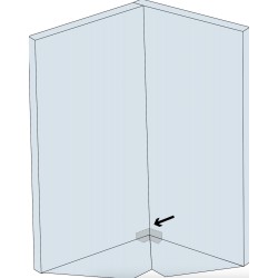 Waterproof corner for walk in shower