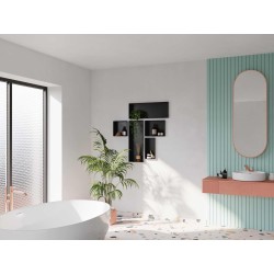 Niche design semi-encastrée en acier inox