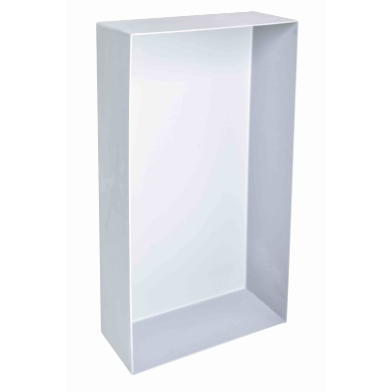 Niche design semi-encastrée en acier inox