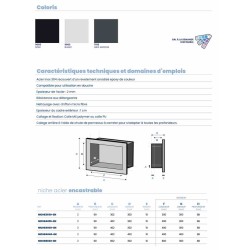 Niche design encastrable en acier inox