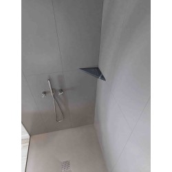 Etagère d'angle en résine imitation marbre