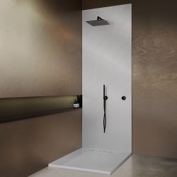 Receveur résine aspect granit grille caniveau