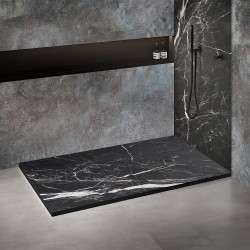 Receveur marbre noir grille...