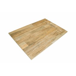 Receveur résine aspect bois chene clair avec caniveau