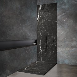 Panneau d'habillage en résine aspect marbre texturé