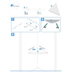 Angle Solid surface shelf