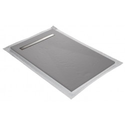 Slate showertray with line grid